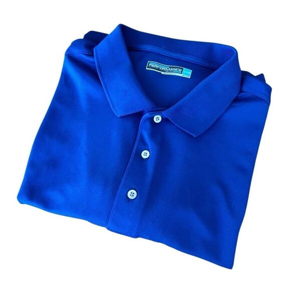 Roundtree & Yorke Performance Polo Shirt Men’s 3XB Royal Blue - Picture 1 of 8
